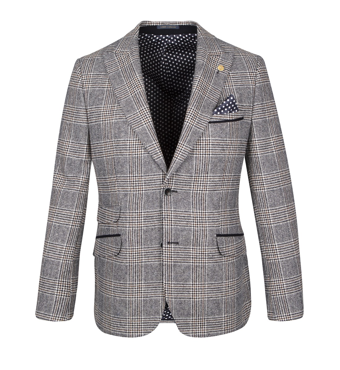 Guide London Navy Prince of Wales Check Jacket JK3404 Jackie James