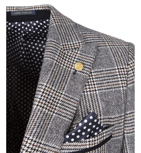 Guide London Navy Prince of Wales Check Jacket JK3404 - Image 3