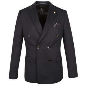 Guide London Navy Double Breasted Jacket