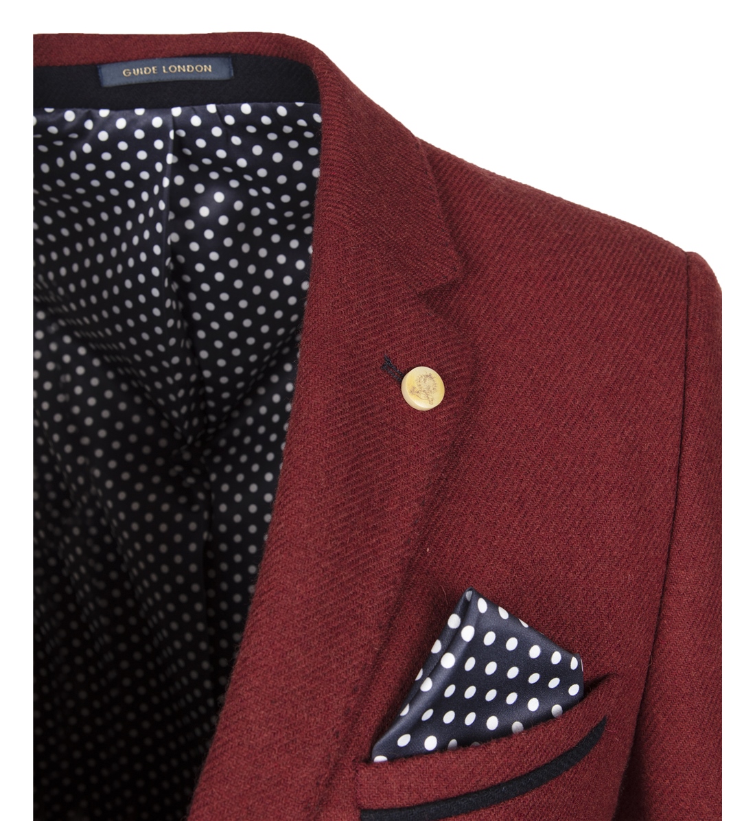 Guide London Red Brushed Twill Jacket JK3426 - Image 3