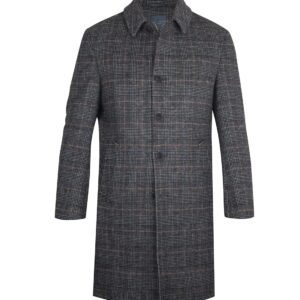 Guide London Black/White Check 3/4 Coat 1055