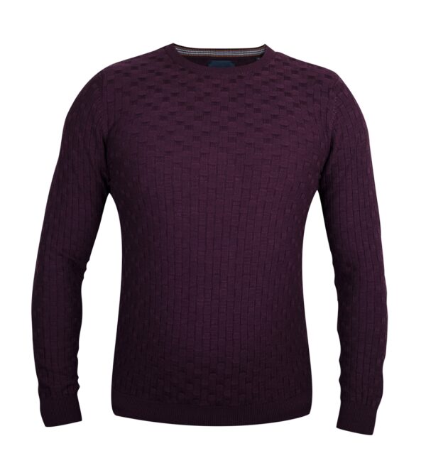 Guide Of London Aubergine Knitted Jumper (KW2715)