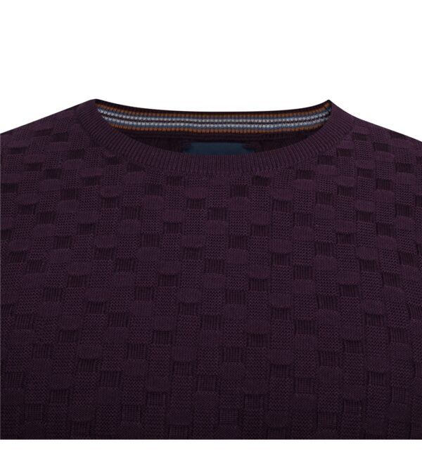 Guide Of London Aubergine Knitted Jumper (KW2715) - Image 2
