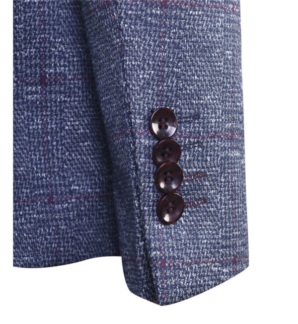 Guide London Navy/Burgundy Check Jacket 3479 - Image 2