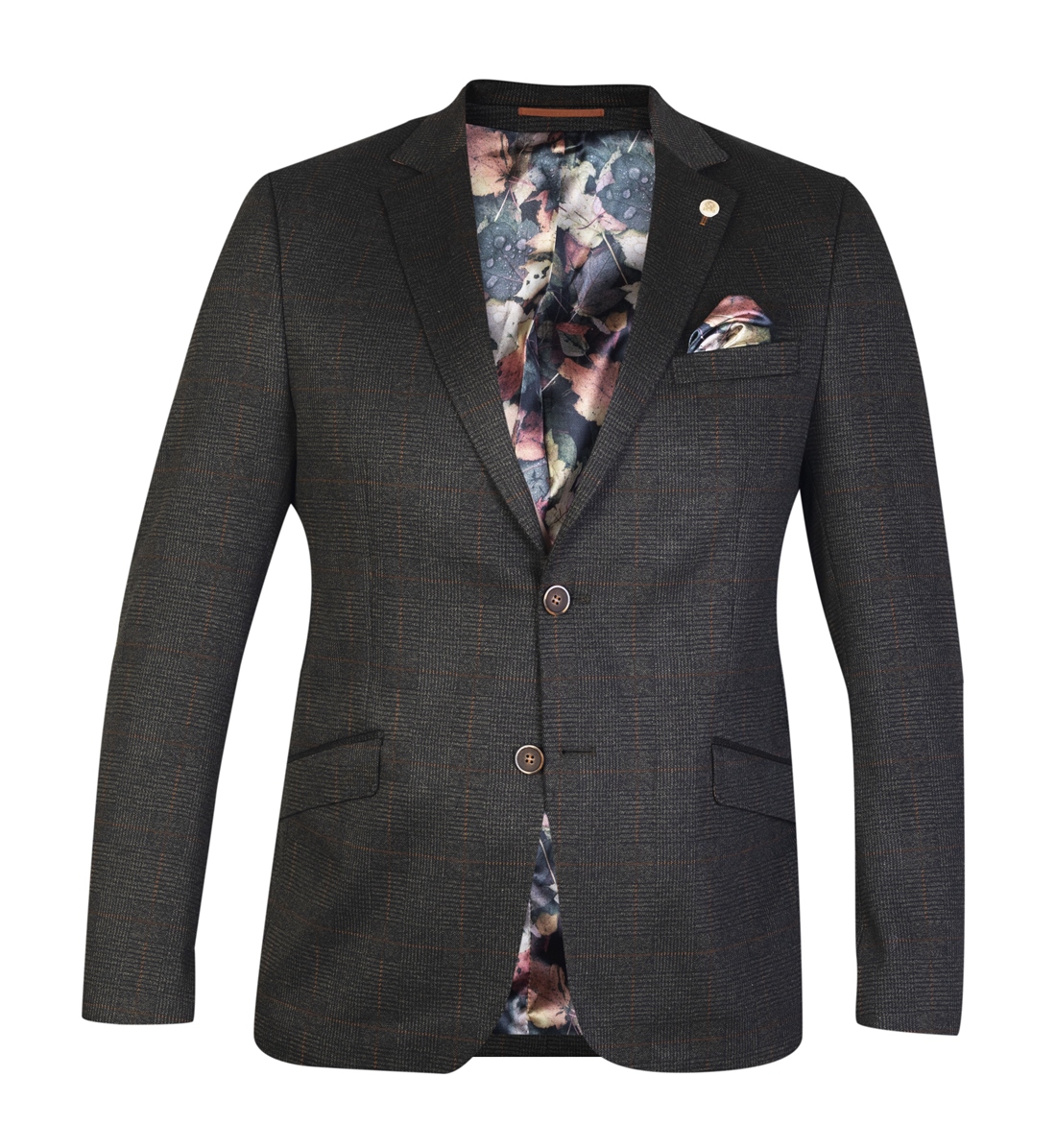 Guide London Dark Green/Tan Check Jacket 3480