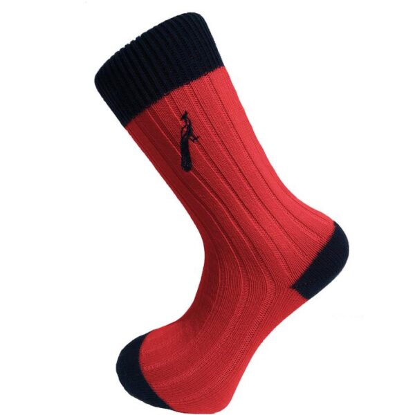 Hortons 1pk  Red And Navy Socks