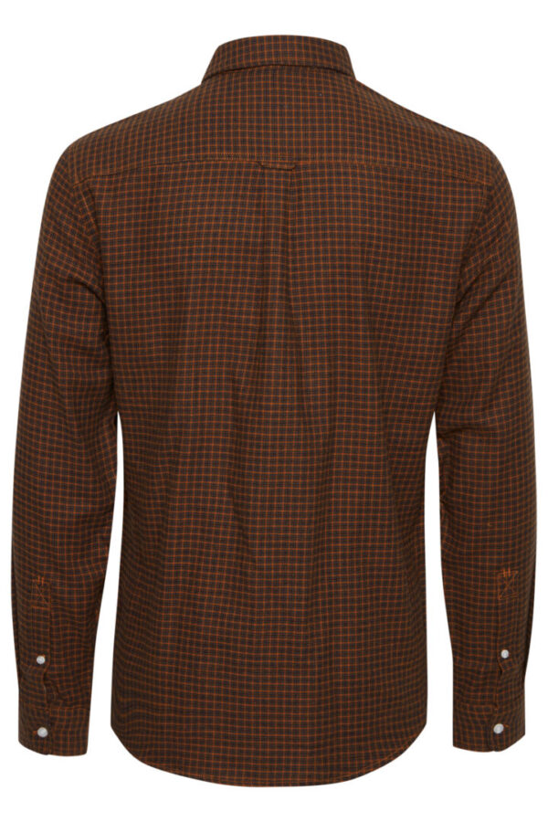 Blend Tan & Navy Square Check Shirt 20713177 - Image 2