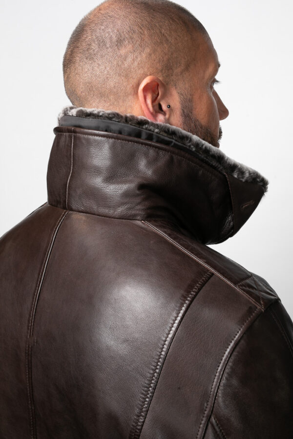 Smarty Chestnut Leather Jacket - Image 6