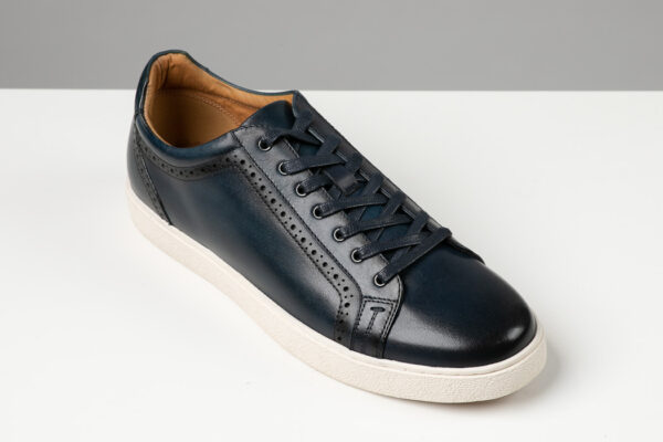 Sergio Duletti Tyson Navy Leather Trainer - Image 3