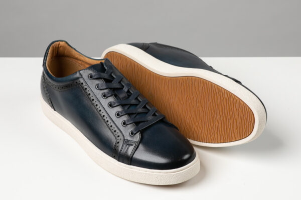 Sergio Duletti Tyson Navy Leather Trainer