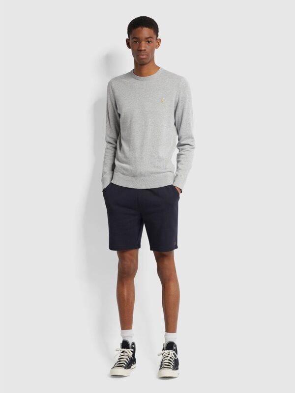 Farah Mullen Crew Neck Light Grey Jumper F4GS9067 - Image 3