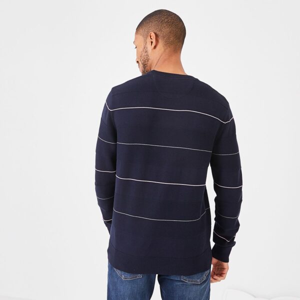 Eden Park Navy Jumper With Thin Stripes - Image 3