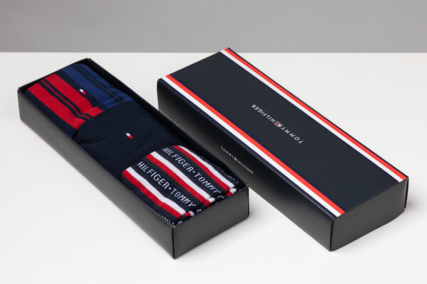 Tommy Hilfiger Navy, Blue & Red Socks 3pk - Image 2