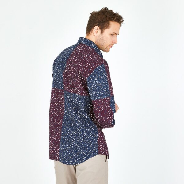 Eden Park Navy/Burgundy Floral Shirt - Image 3