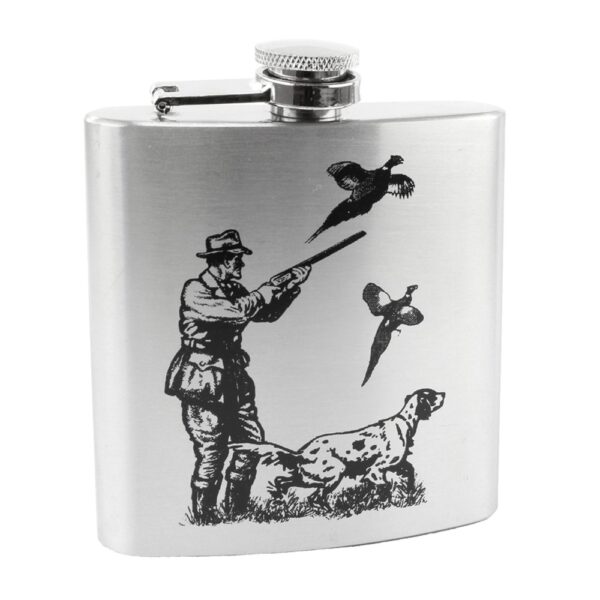 Stainless Steel 6oz Hip Flask - Image 5