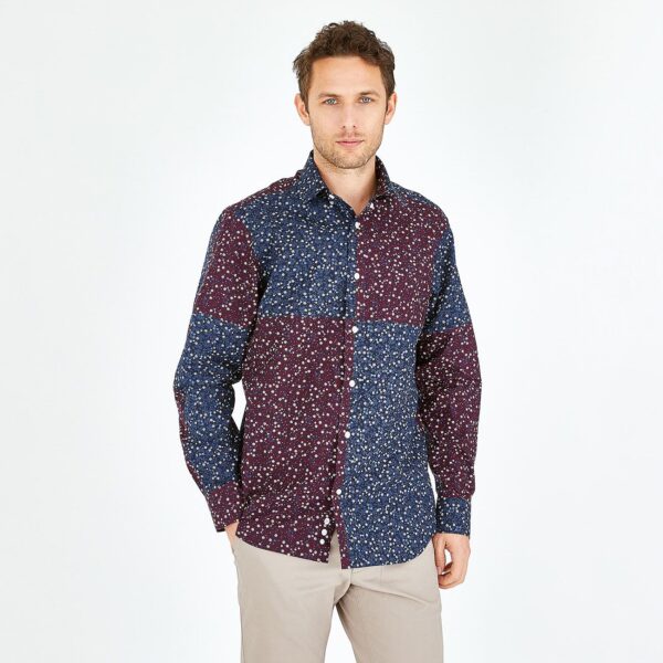 Eden Park Navy/Burgundy Floral Shirt