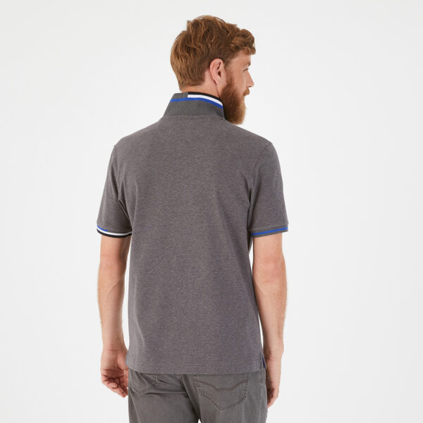 Eden Park Polo Shirt Pimpon E22MAIPC0012 Grey - Image 3