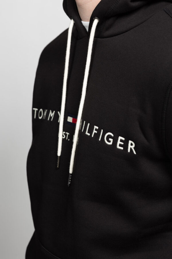 Tommy Hilfiger Logo Black Hoodie - Image 3