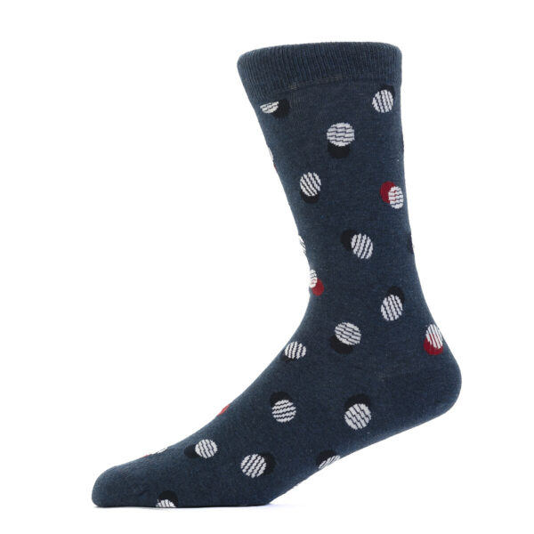 Jemsox Spot With Stripe Spot Denim & White