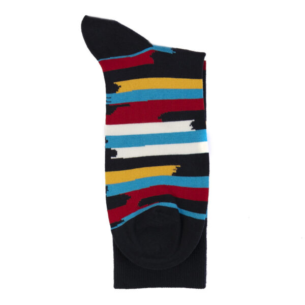 Jemsox Fuzzy Stripe Navy & Yellow Multi - Image 3