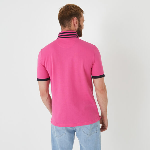 Eden Park Pink Polo With Navy Collar - Image 2