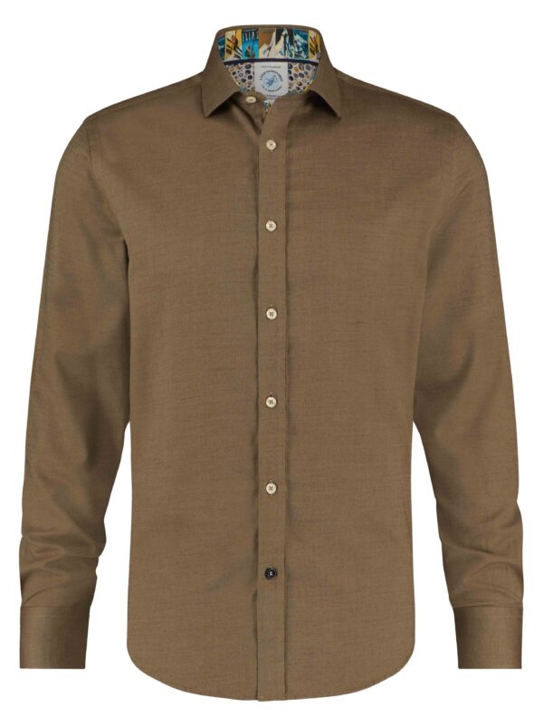 A Fish Named Fred Twill Camel Shirt