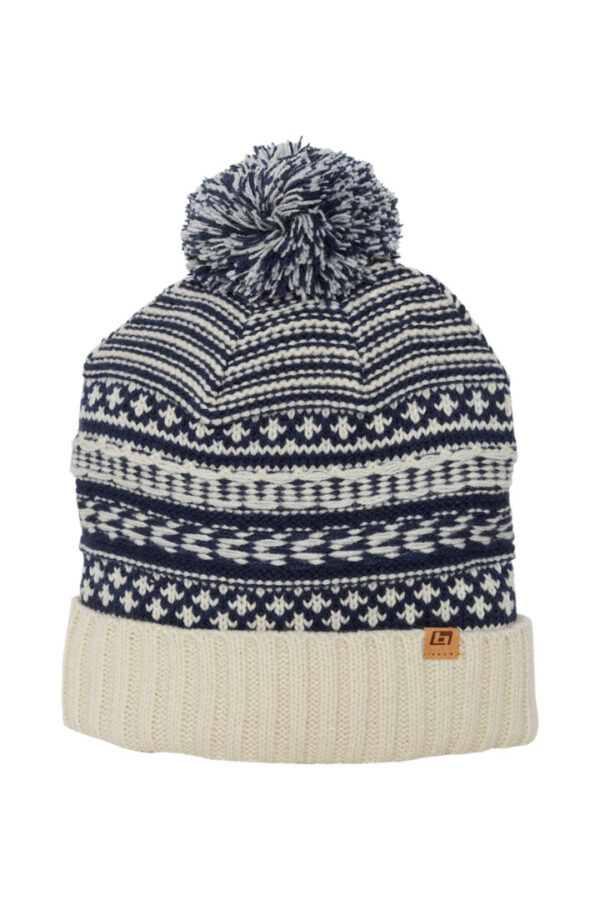 Blend Navy & Cream Beanie Hat 20714651