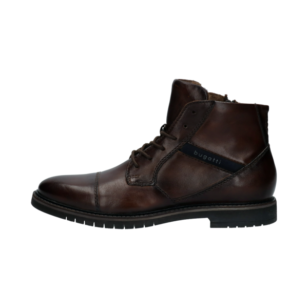 Bugatti Dark Chestnut Boot With Side Zip