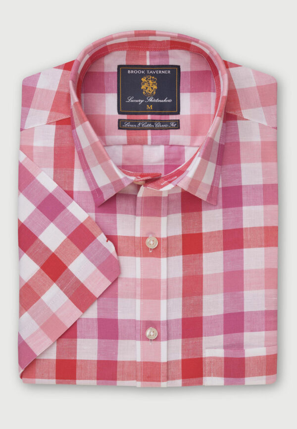 Brook Taverner Rose Check Short Sleeve Shirt
