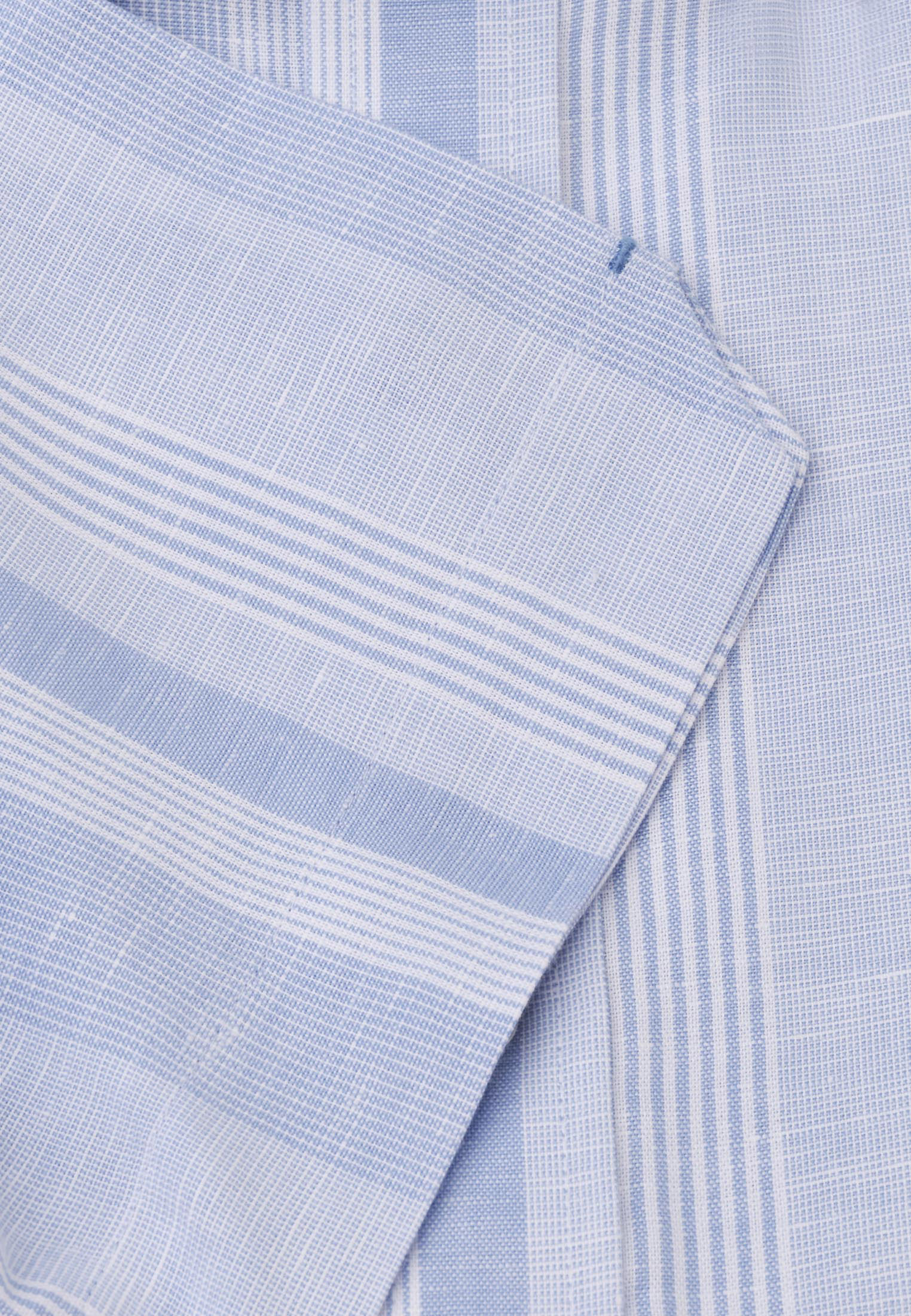 Brook Taverner Blue Stripe Short Sleeve Shirt