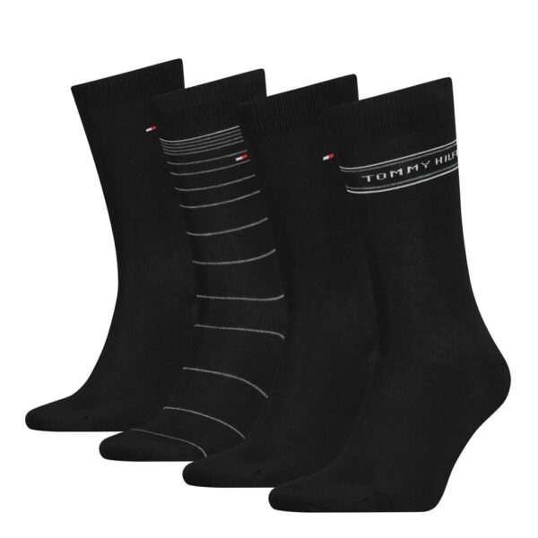 Tommy Hilfiger Black Giftbox 4pk Socks