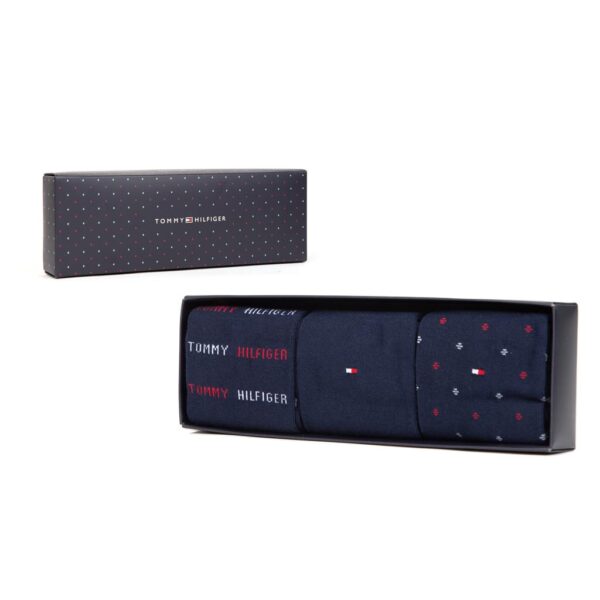 Tommy Hilfiger Navy Giftbox 3pk Socks - Image 2