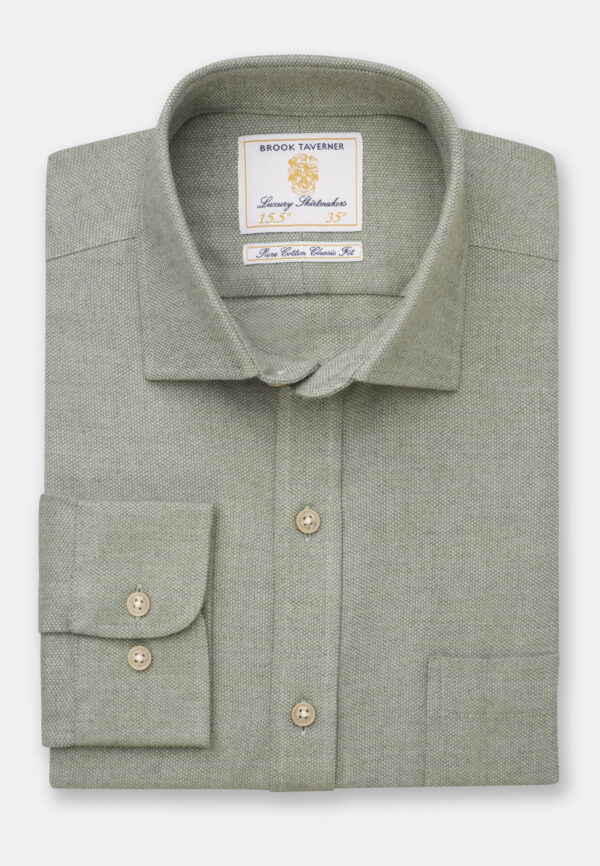 Brook Taverner Melange Fern Chevron Shirt 7994