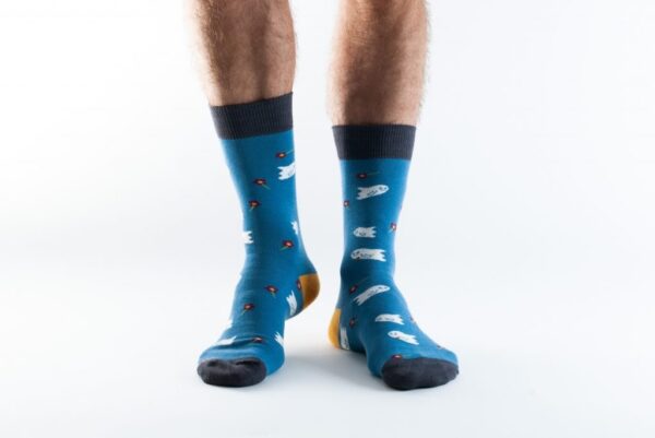 Doris & Dude Blue Spooky Socks