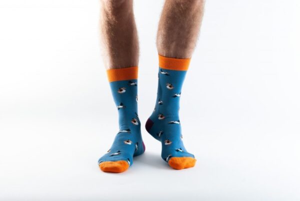 Doris & Dude Blue Puffin Socks
