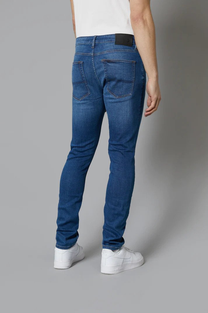 DML Dakota Slim Fit Jeans In Mid Blue