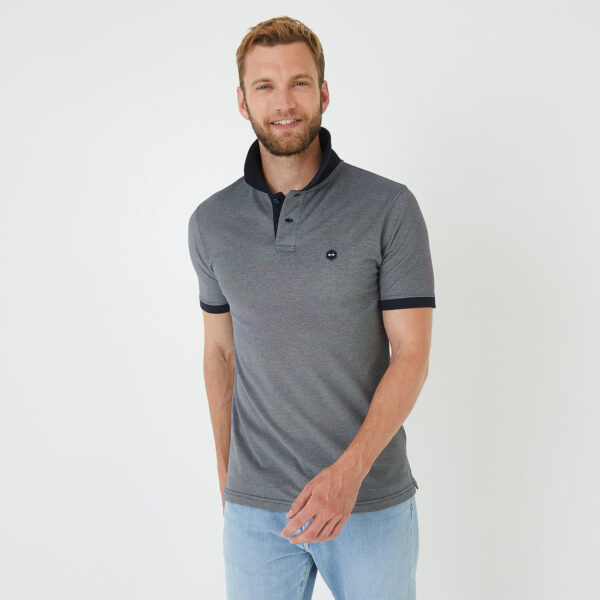 Eden Park Navy Textured Polo
