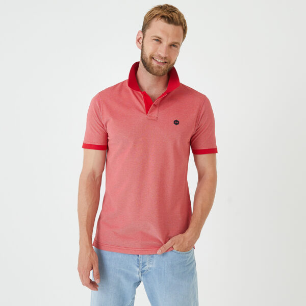 Eden Park Red Textured Polo