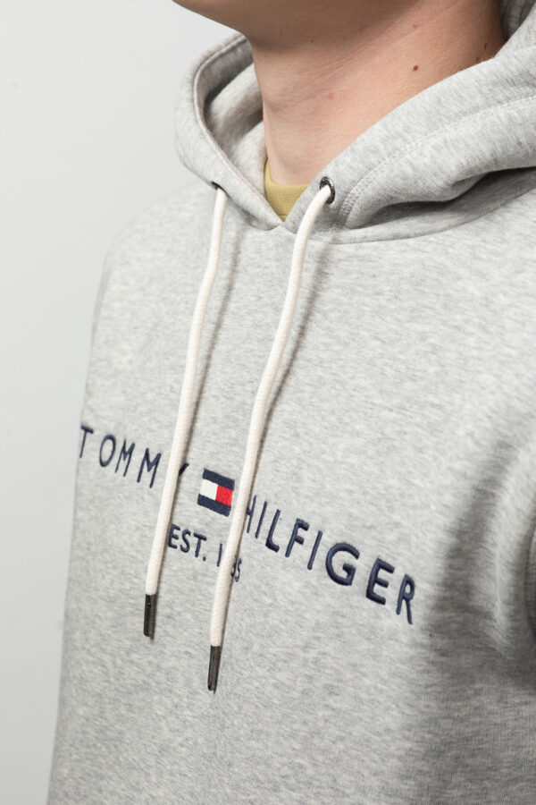 Tommy Hilfiger Logo Grey Hoodie - Image 8
