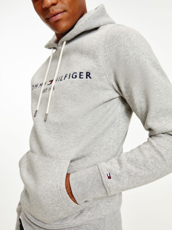 Tommy Hilfiger Logo Grey Hoodie - Image 4