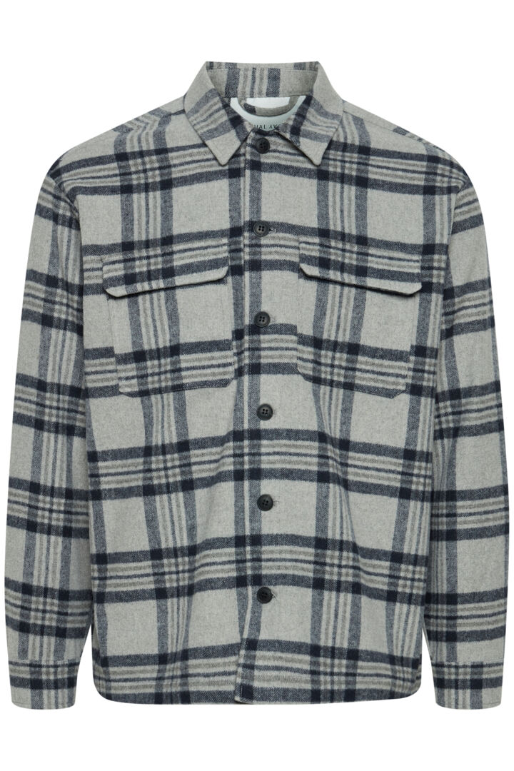 Casual Friday Grey & Navy Check Shacket 20504457