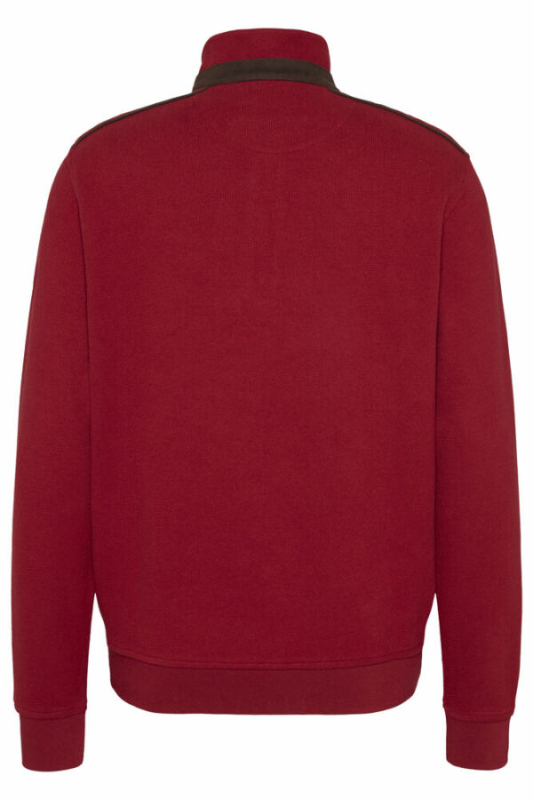 Bugatti Red Quarter Zip Jumper - Image 2