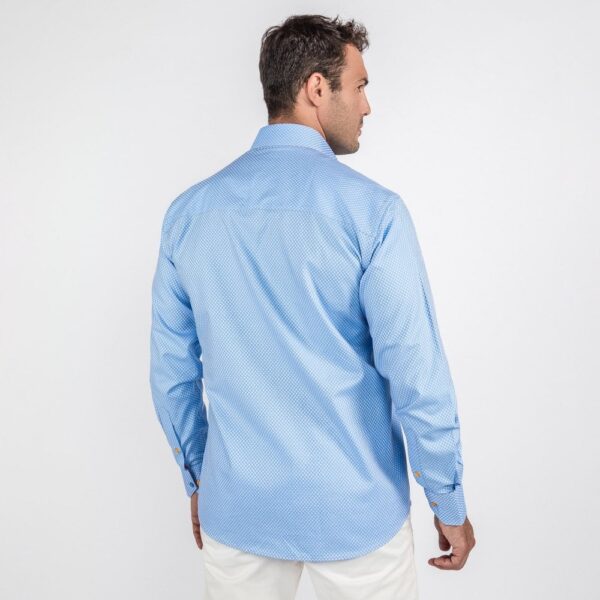 Claudio Lugli Sky Blue Shirt With Small Flower Pattern CP6803 - Image 5