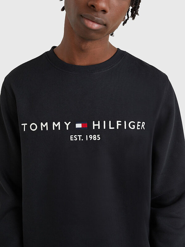 Tommy Hilfiger Logo Sweatshirt Black - Image 4