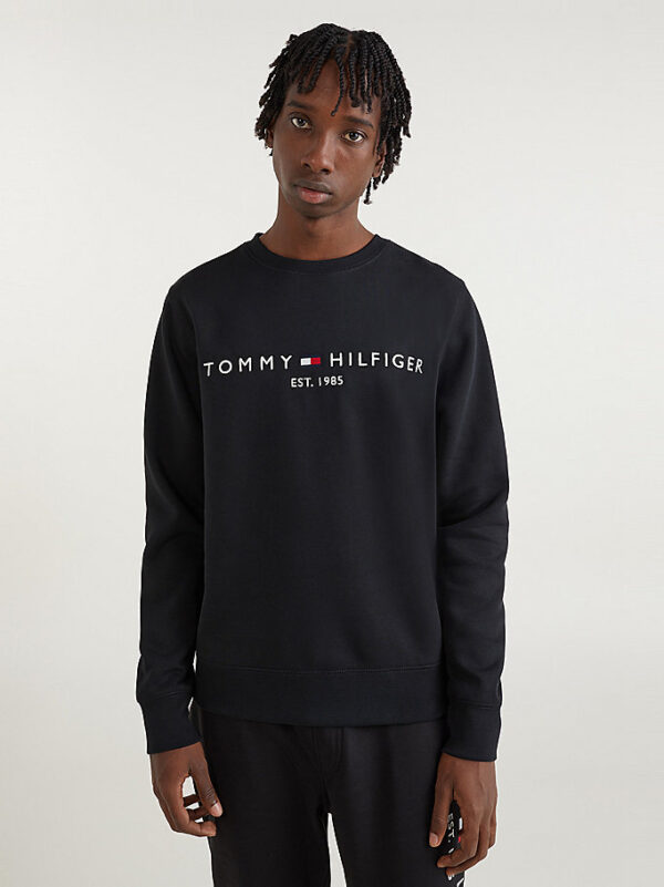 Tommy Hilfiger Logo Sweatshirt Black - Image 3