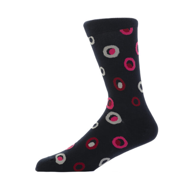 Jemsox Spot In A Circle Navy & Pink