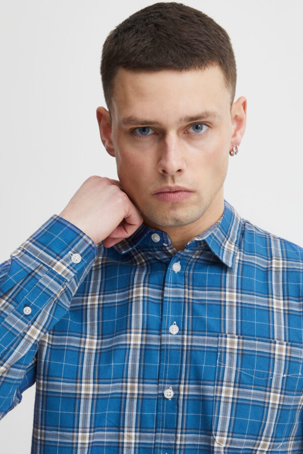 Blend Blue Check Shirt 20715162 - Image 2