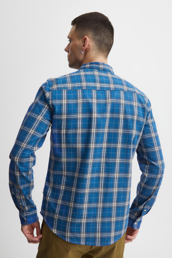 Blend Blue Check Shirt 20715162 - Image 4