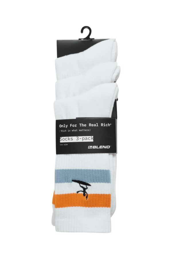 Blend 3 Pack White Surf Sport Socks - Image 2