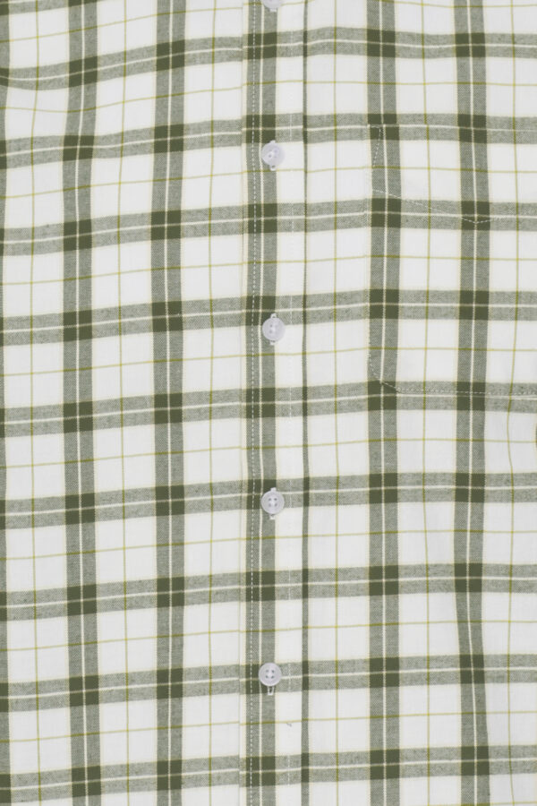 Blend Green & Cream Check Shirt 20715738 - Image 3